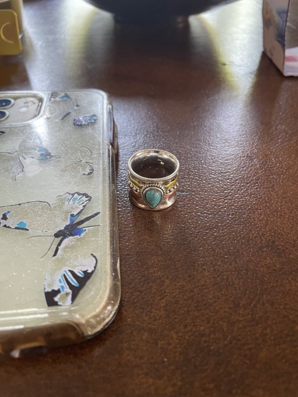White K Vintage Boho Retro Teardrop CZ Statement Ring | Silver Tribal Waterdrop - Picture 11 of 15